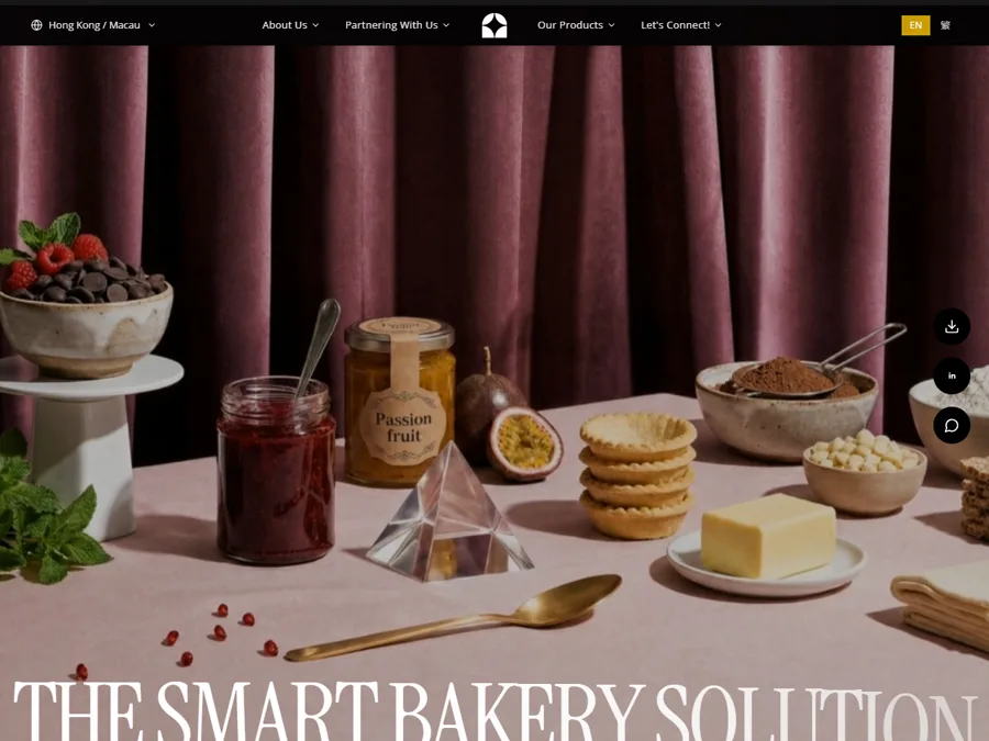 Concept de landing para empresa B2B de soluciones de panadería