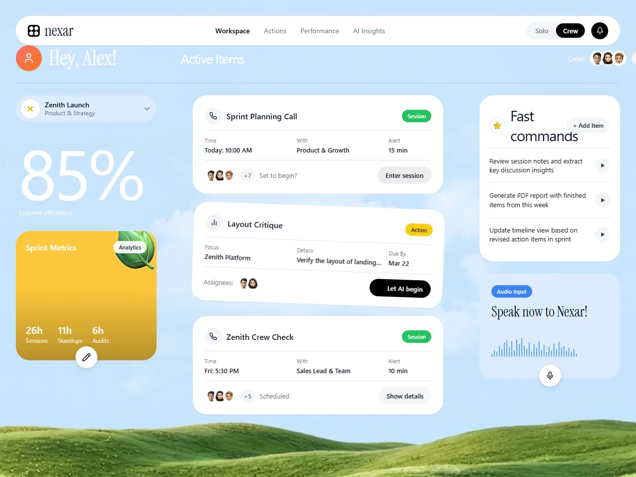Concept de app de productividad